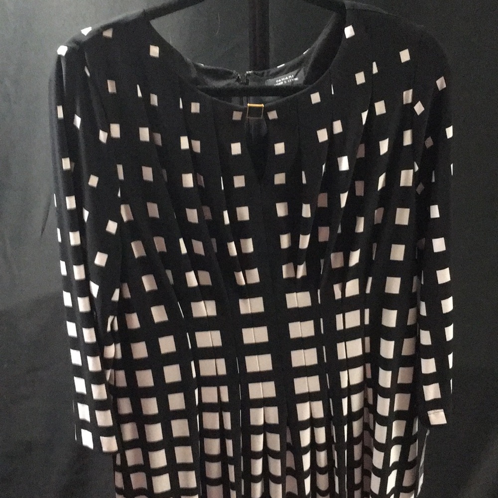 Tahari Black & White Dress